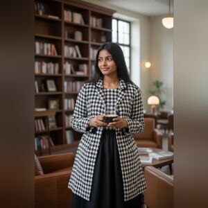 Elegant Black and White Kids Formal Dress Set